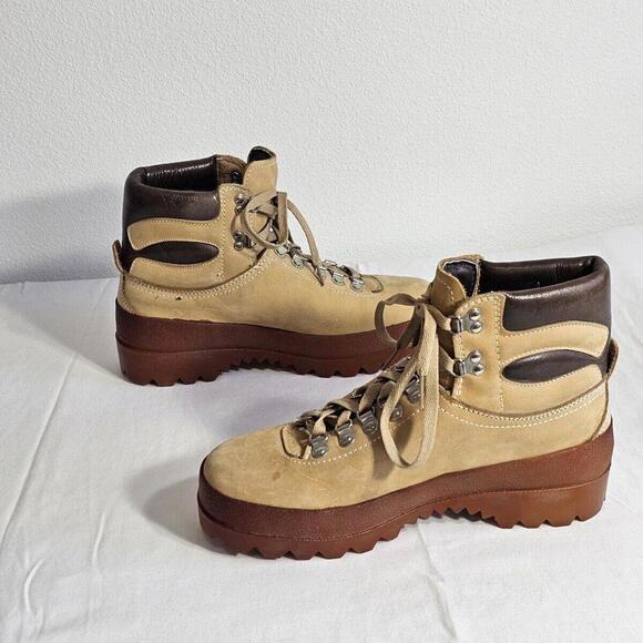 Vintage GRAND PIONEER Italian Work Brown Leather Boots Fits Like Men's US 10 - Picture 2 of 12